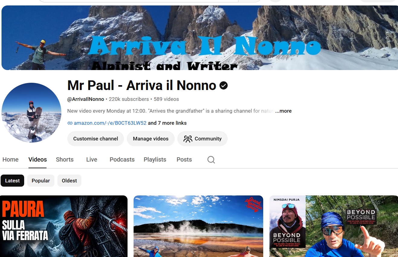 Classifica migliori youtuber italiani settore trekking e montagna